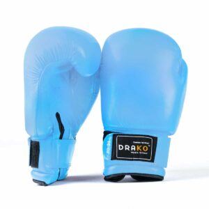 Drako Leather Boxing Gloves - Baby Blue, 16oz
