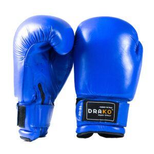 Drako Leather Boxing Gloves - Blue, 8oz
