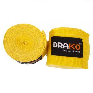 Drako Mexican Style Hand Wraps 180" - Yellow, 180