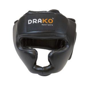 Drako Vinyl Training Boxing Headgear - Black, S