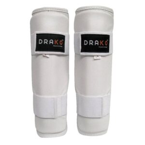 Drako Comp Vinyl Shin Guards - White, XL