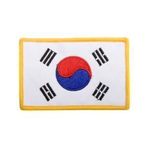 Korean Flag Gold Trim Patch