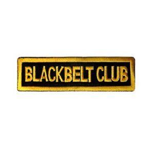 Black Belt Club with Gold Trim Patch