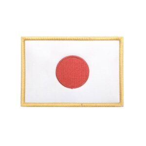 Japanese Flag with Gold Trim Patch