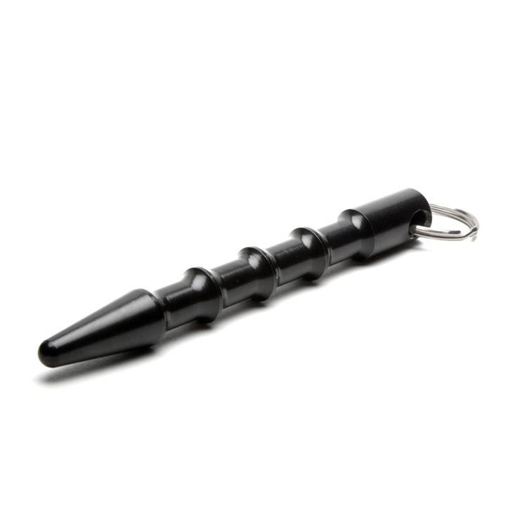 ACC8208BLK - Mini Baton w Finger Grip 750x750 Keychain Mini Baton Pointed w Finger Grip - Image 1