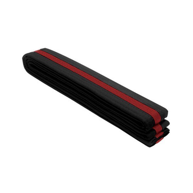 Drako Black w Red Stripe Belt Drako Black w Red Stripe Belt