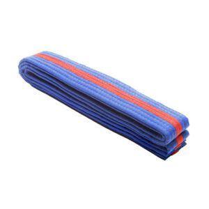 Drako Taekwondo Striped Regular Belts - Blue RedStripe, 0