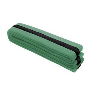 Drako Taekwondo Single Wrap Striped Belt - Green BlackStripe, 00