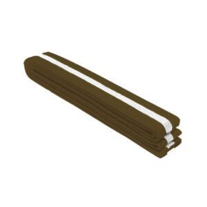 Drako White Stripe Belt - Brown, 2