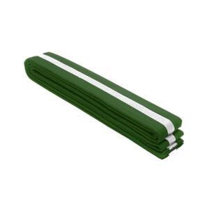 Drako White Stripe Belt - Green, 0