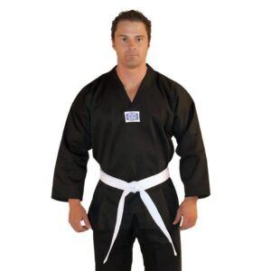 Drako V-Neck TKD Dobok - Black, 4x0/110