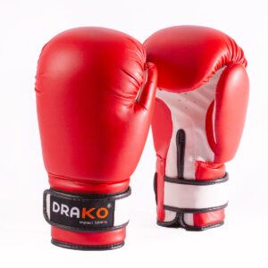 Drako Vinyl Boxing Gloves - Red, 8oz