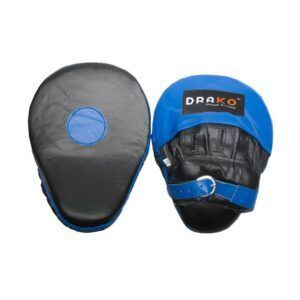 Drako Curved Leather Focus Mitts - Blue, One Size