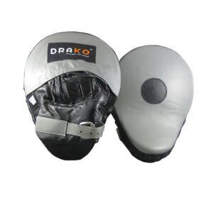 Drako Curved Leather Focus Mitts - Grey, One Size