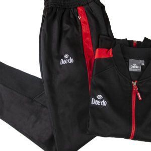 DAEDO SLIM FIT TRACKSUIT - Black/Red, XS