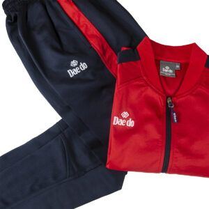 DAEDO SLIM FIT TRACKSUIT - Red/Blue, XS