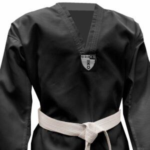 Drako Dynamite Student TKD Dobok - 4x0/110, Black