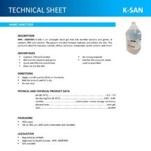 K-SAN Hand Sanitizer 4x4L Case